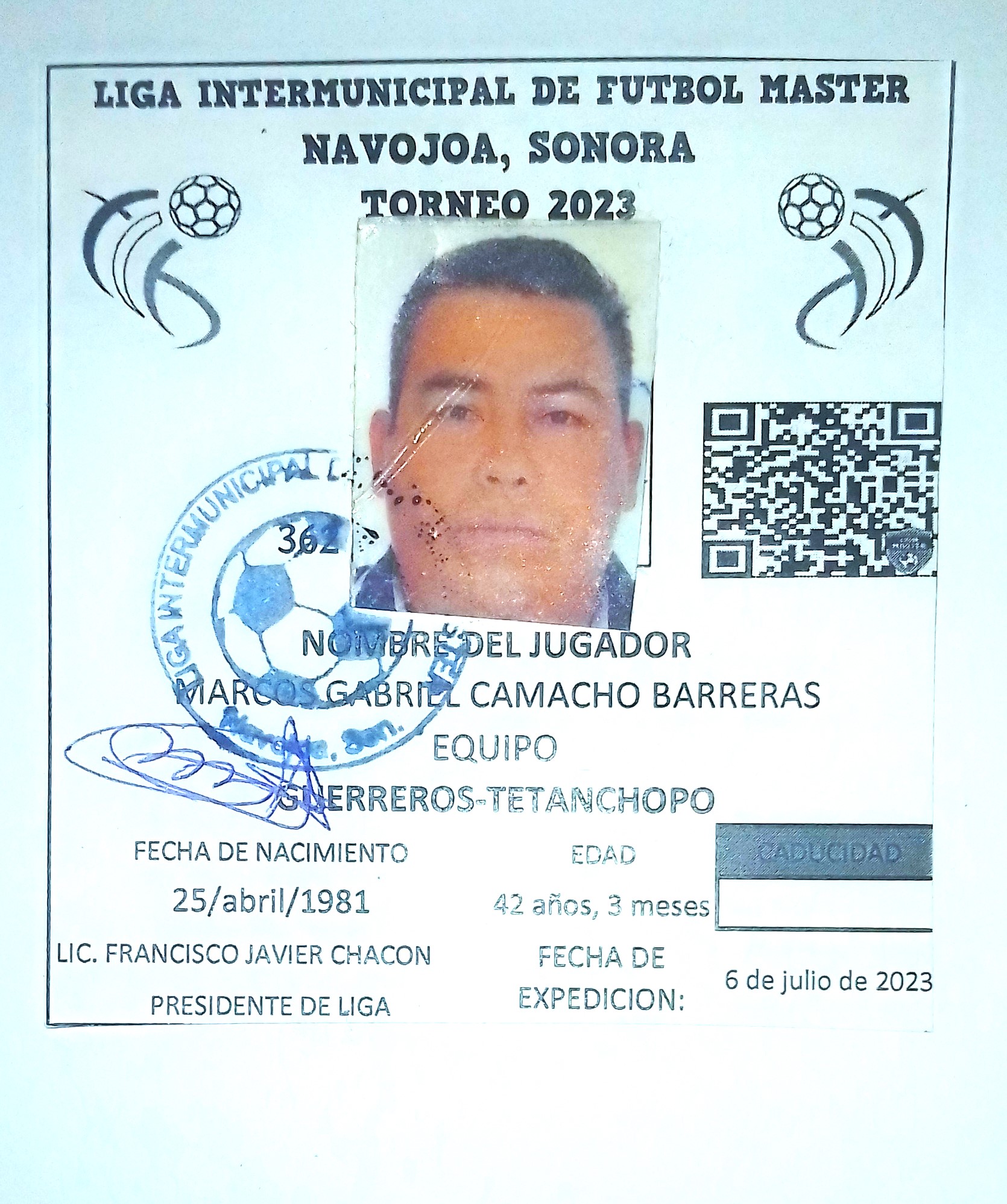 Foto de MARCOS GABRIEL CAMACHO BARRERAS