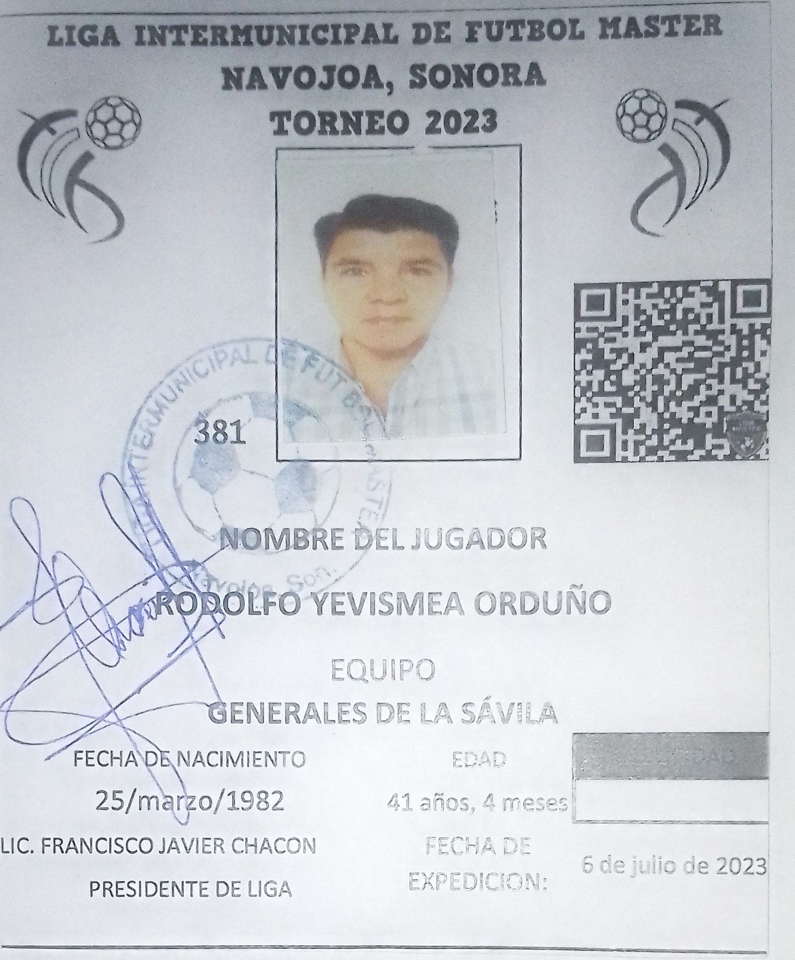 Foto de RODOLFO YEVISMEA ORDUÑO