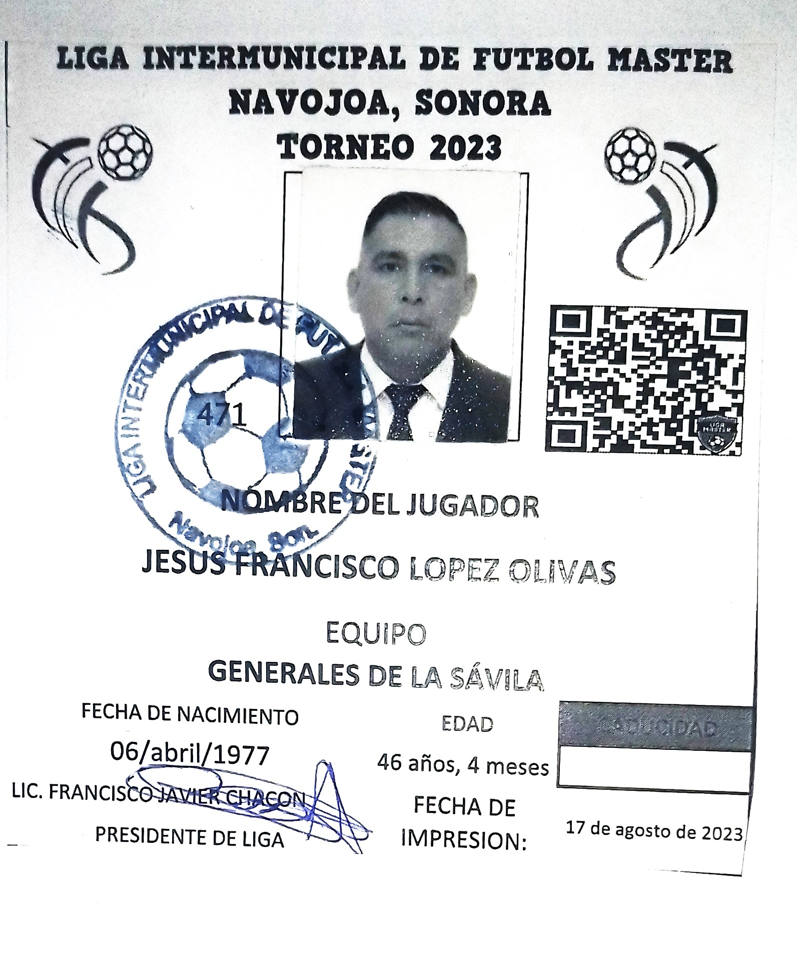 Foto de JESUS FRANCISCO LOPEZ OLIVAS