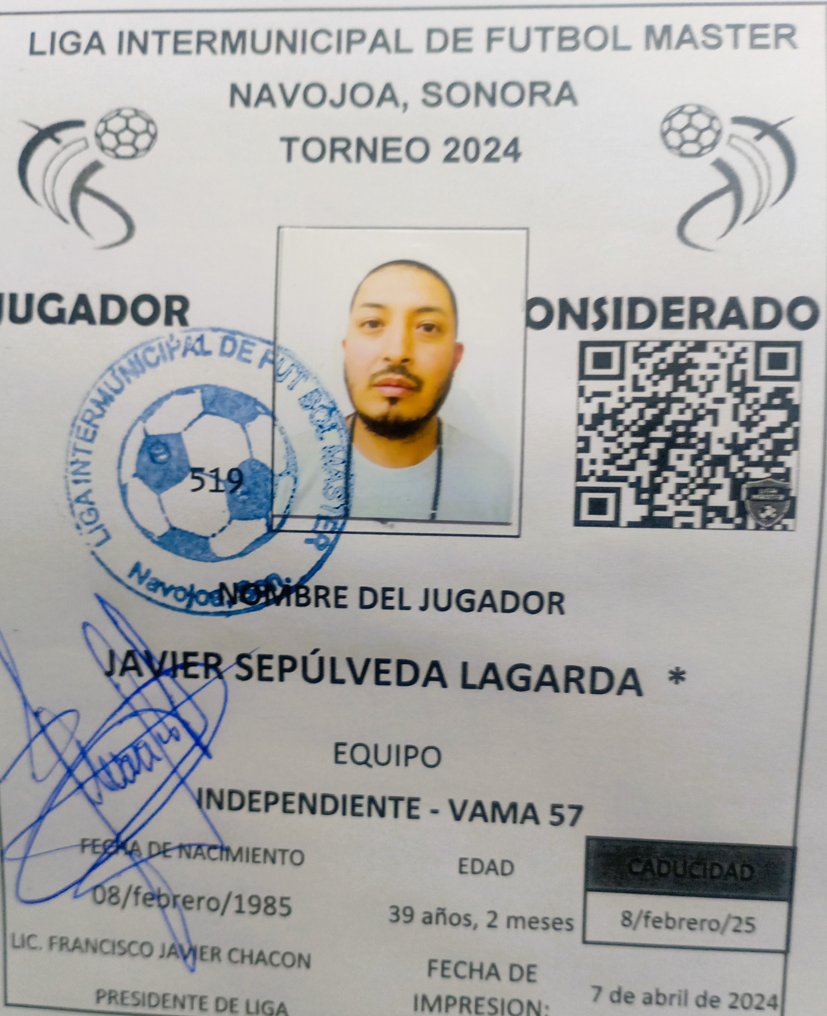 Foto de JAVIER SEPÚLVEDA LAGARDA  *