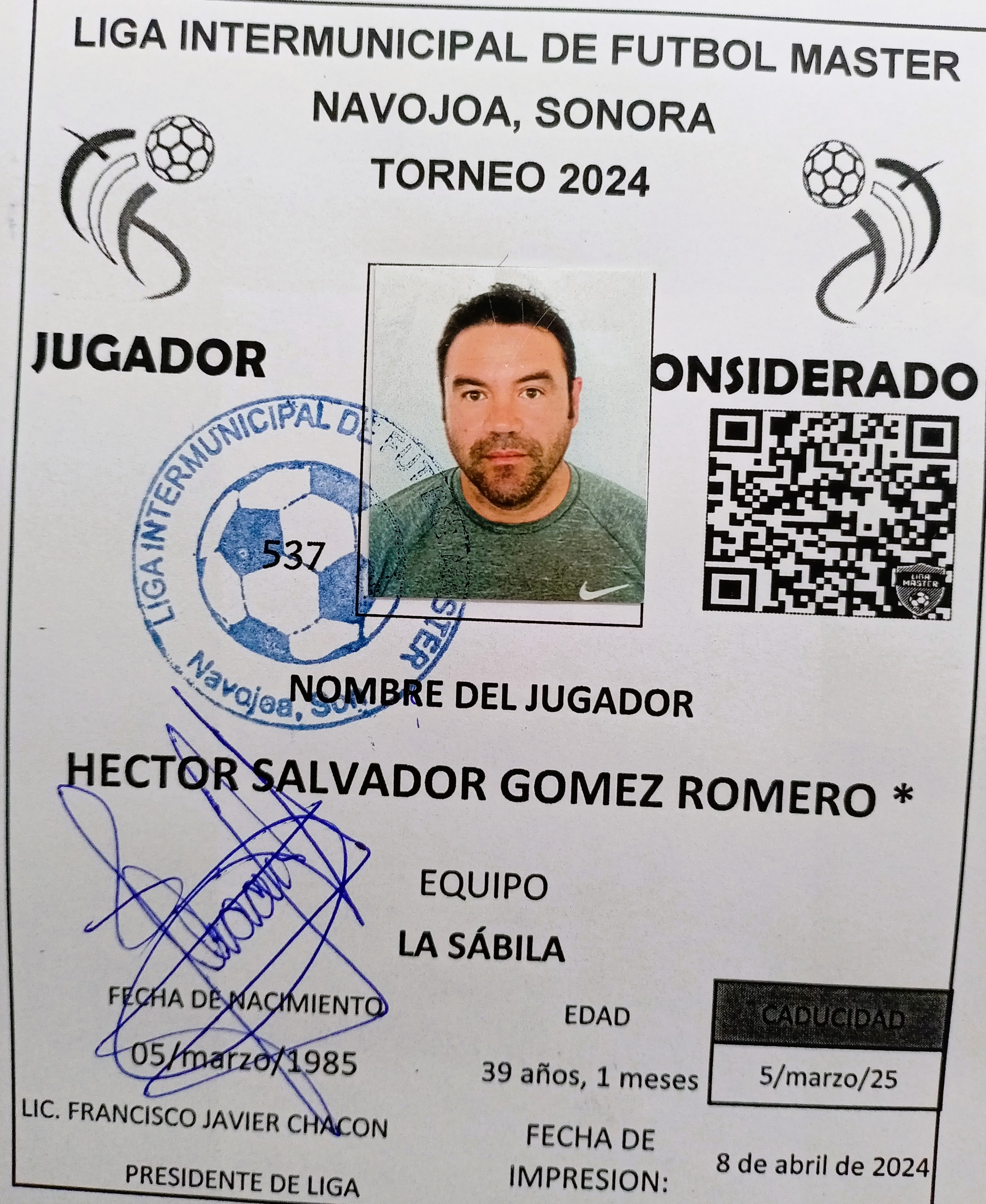 Foto de HECTOR SALVADOR GOMEZ ROMERO *