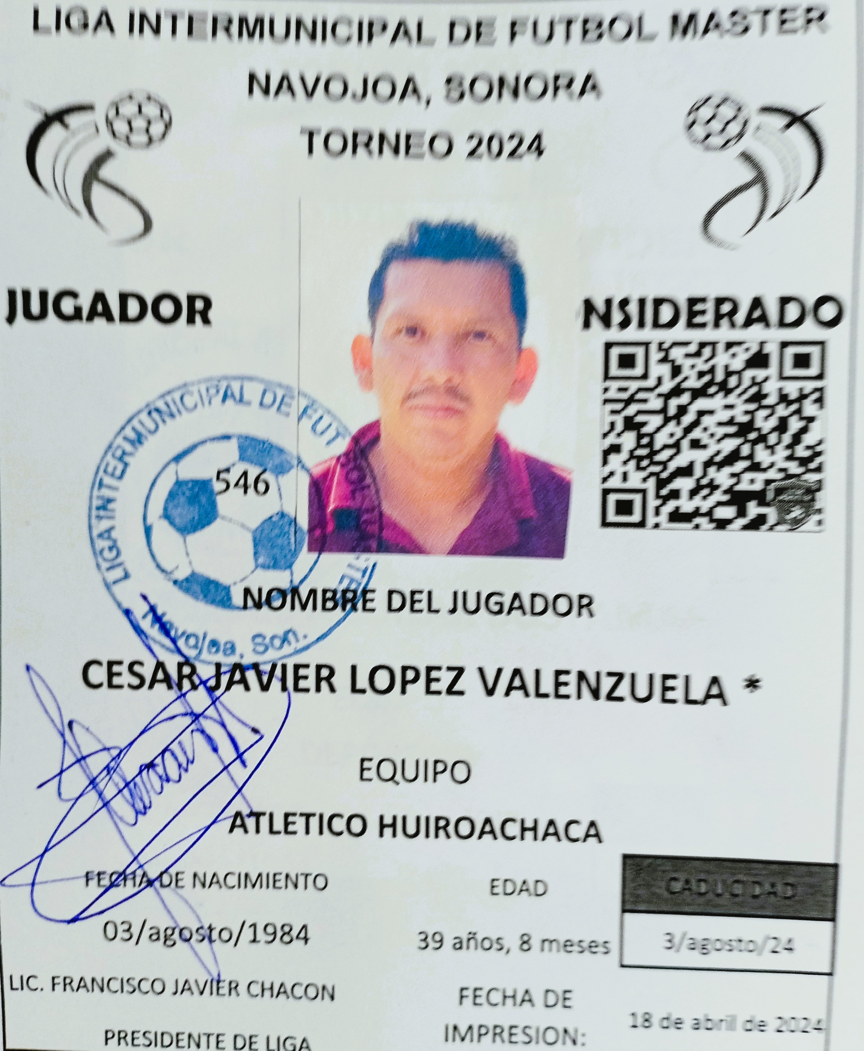 Foto de CESAR JAVIER LOPEZ VALENZUELA