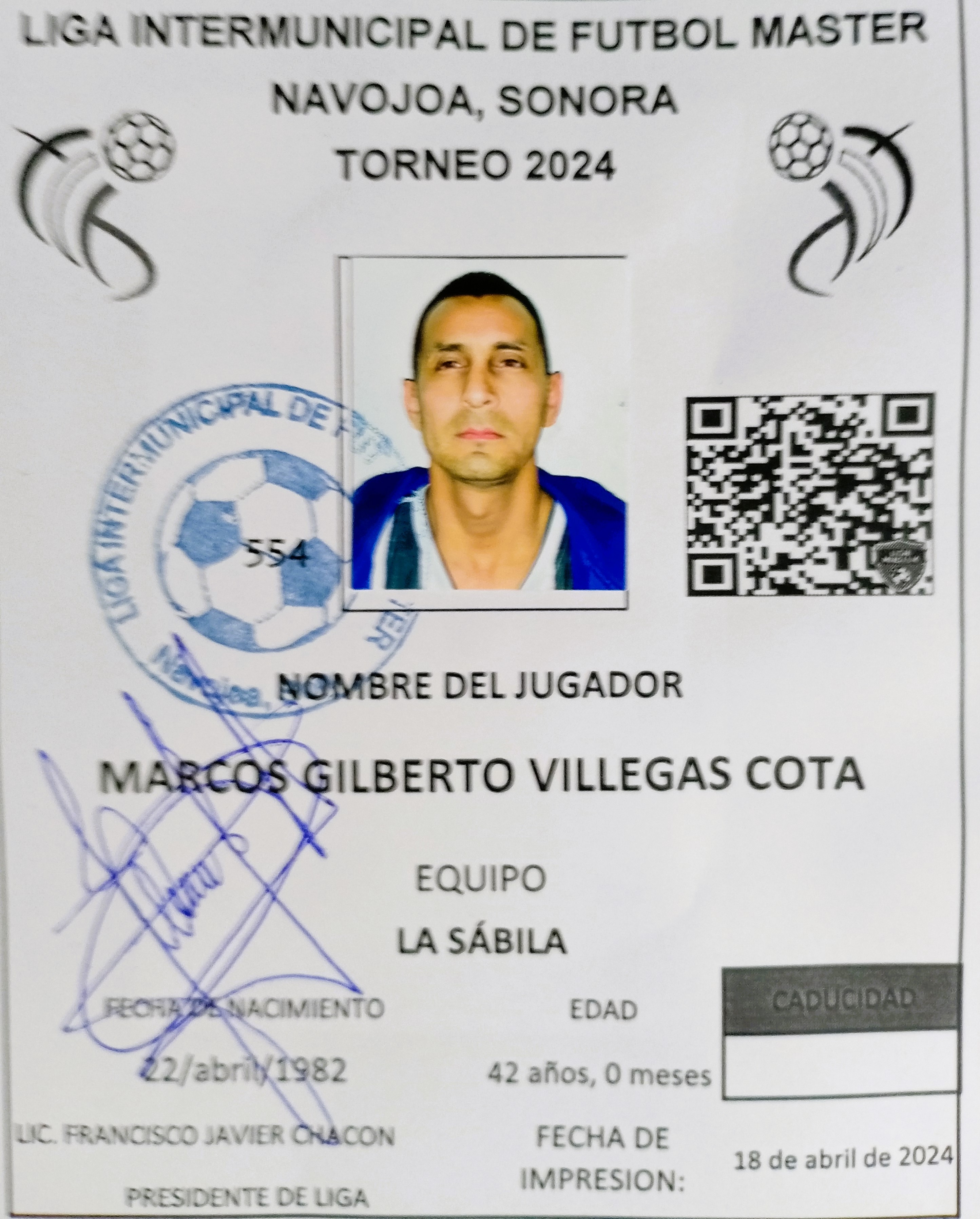 Foto de MARCOS GILBERTO VILLEGAS COTA