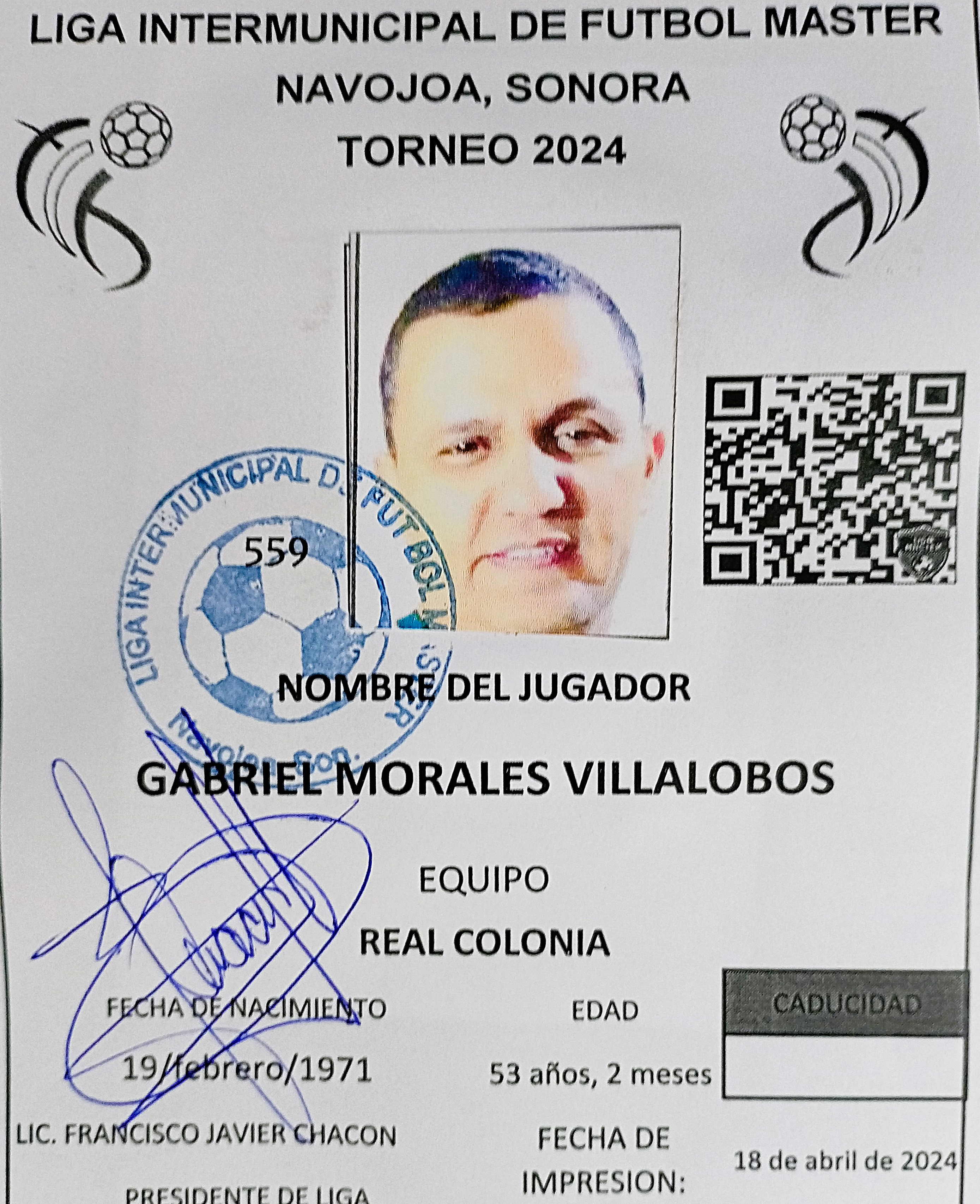 Foto de GABRIEL MORALES VILLALOBOS
