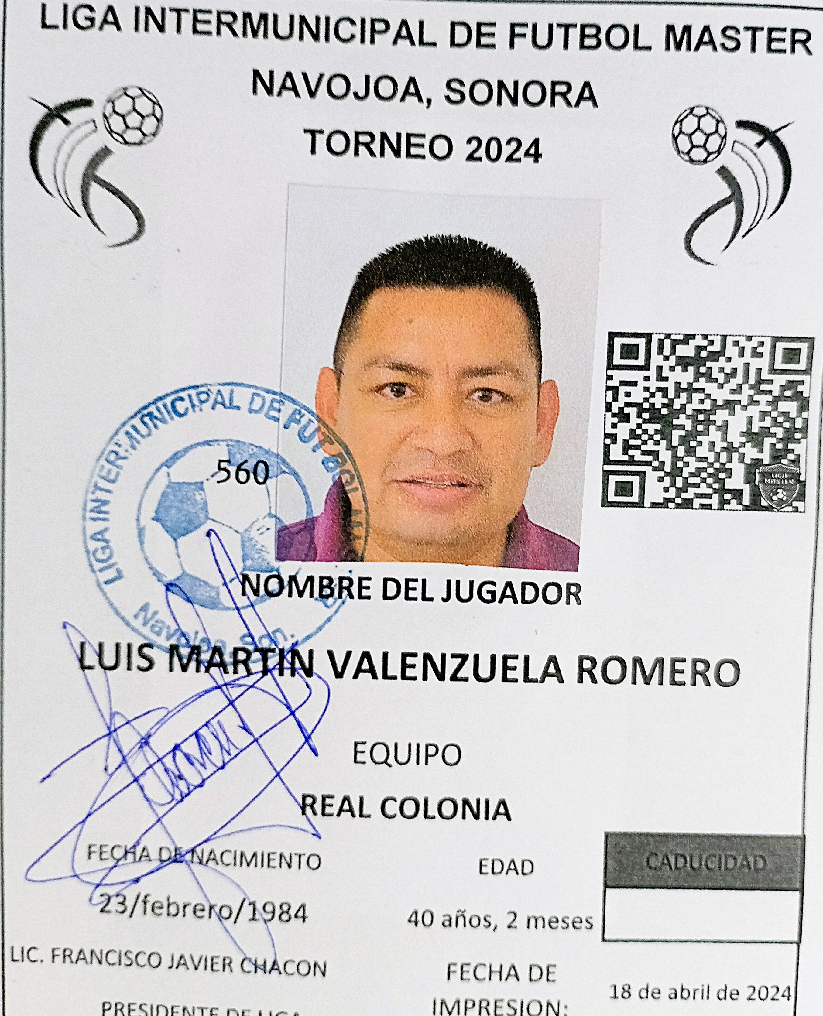 Foto de LUIS MARTIN VALENZUELA ROMERO