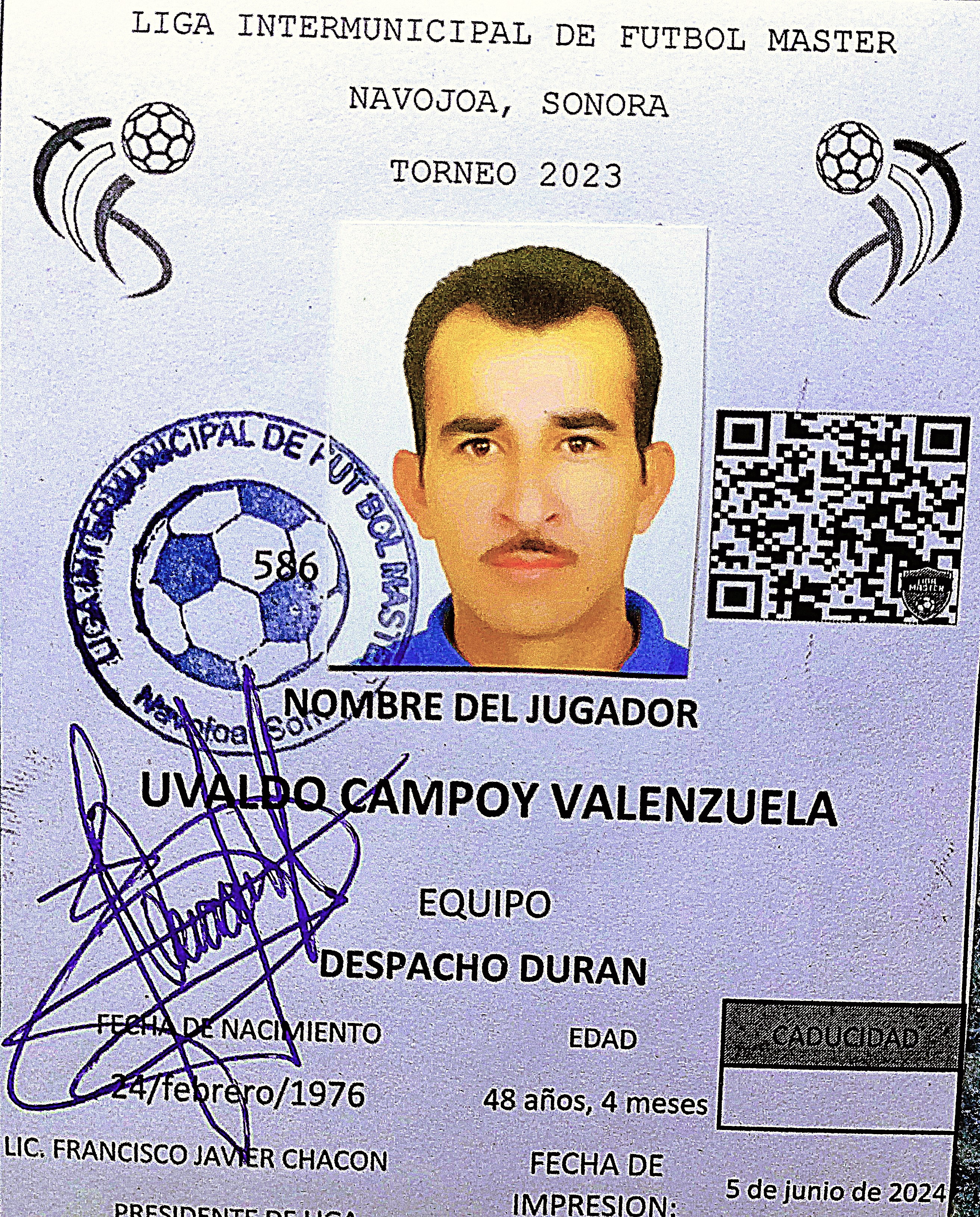 Foto de UVALDO CAMPOY VALENZUELA