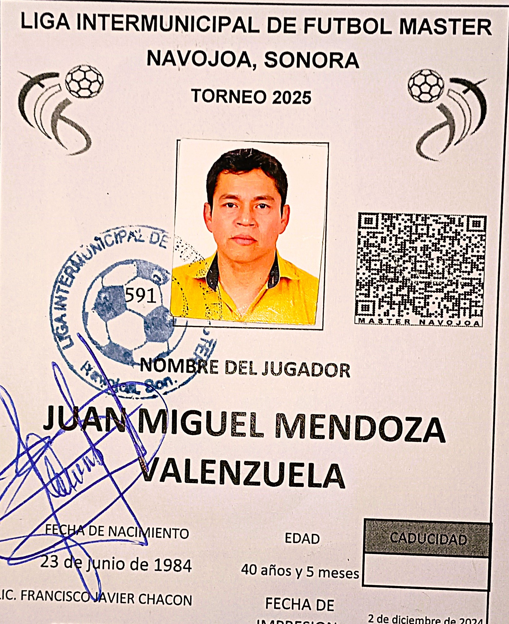 Foto de JUAN MIGUEL MENDOZA VALENZUELA