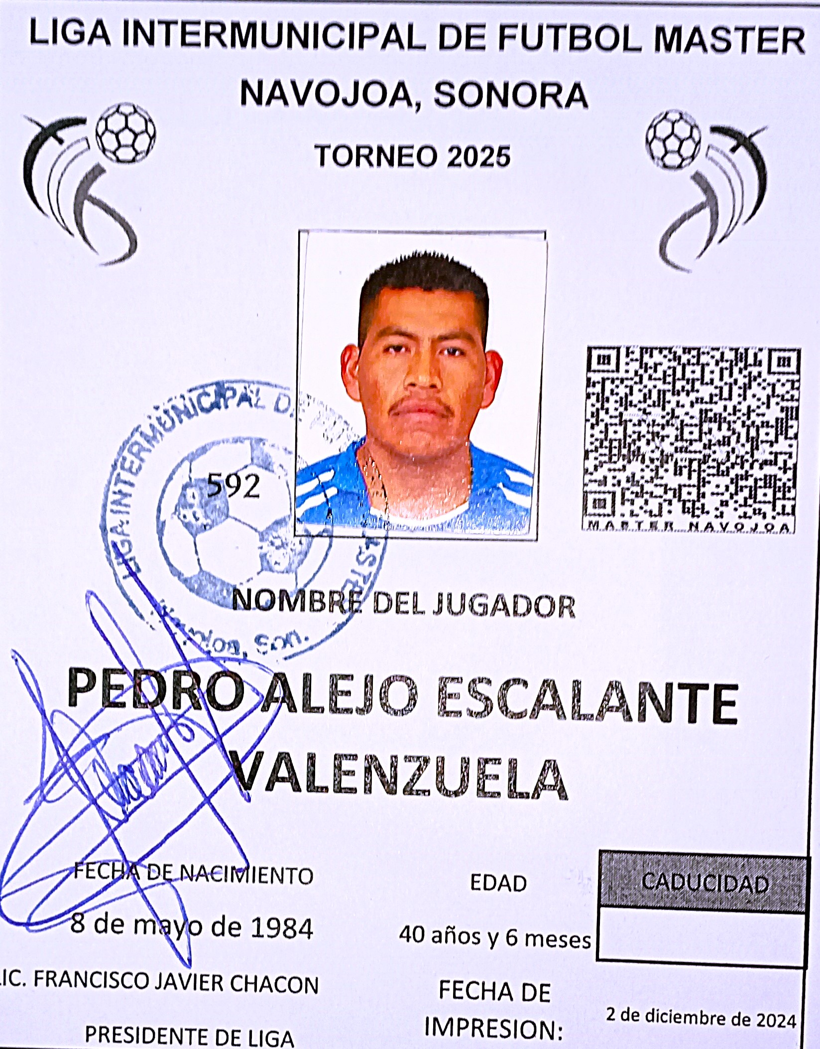 Foto de PEDRO ALEJO ESCALANTE VALENZUELA