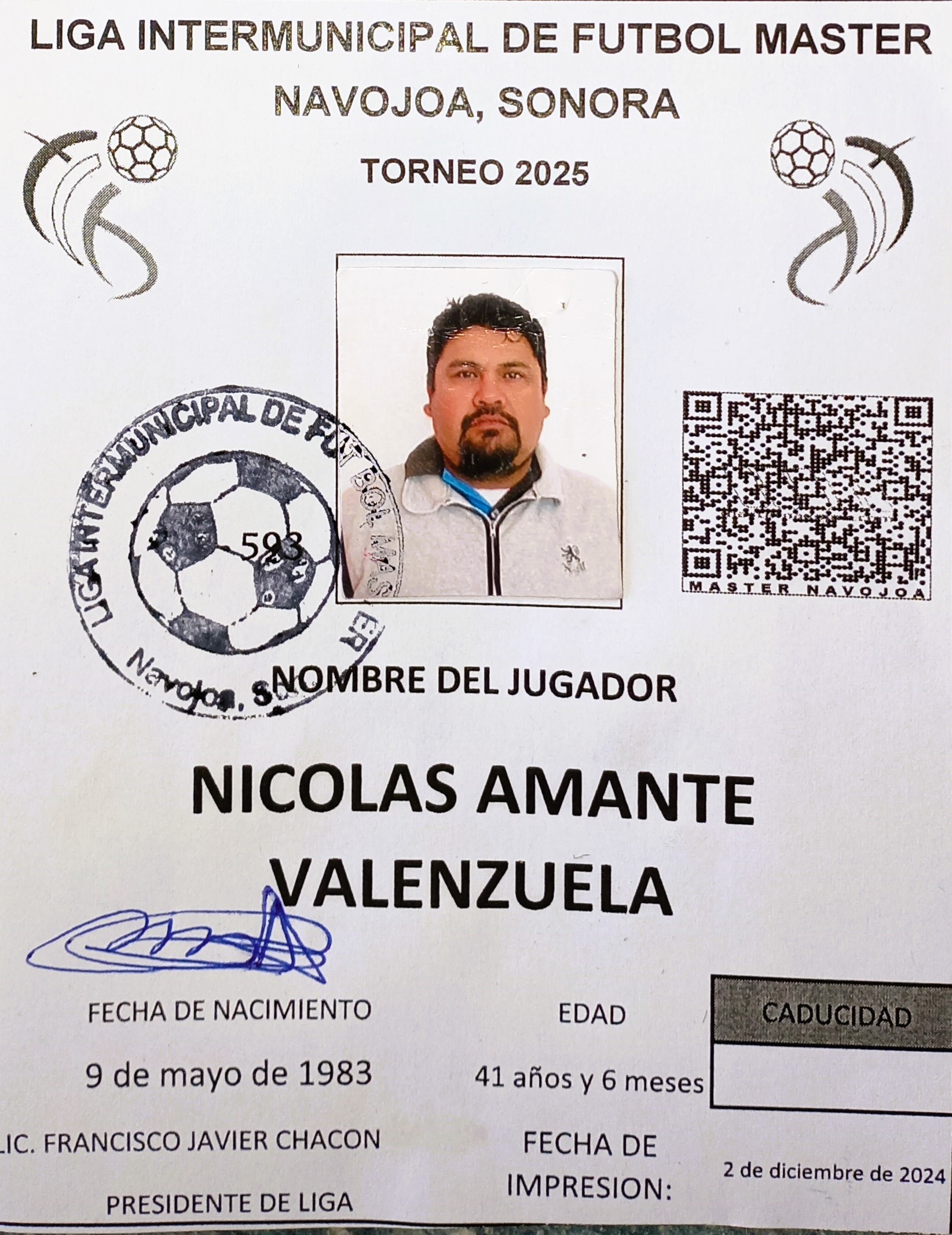 Foto de NICOLAS AMANTE VALENZUELA