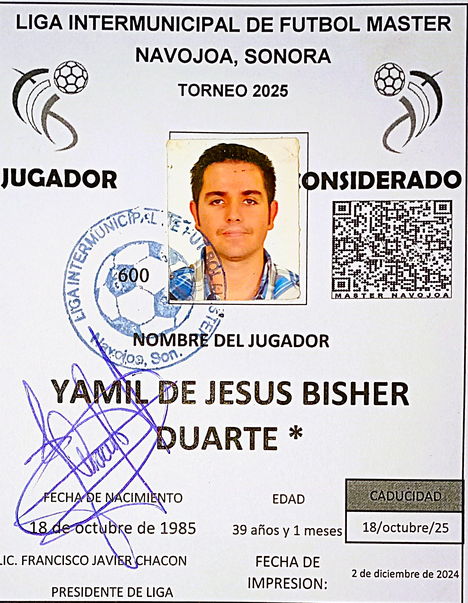 Foto de YAMIL DE JESUS BISHER DUARTE *
