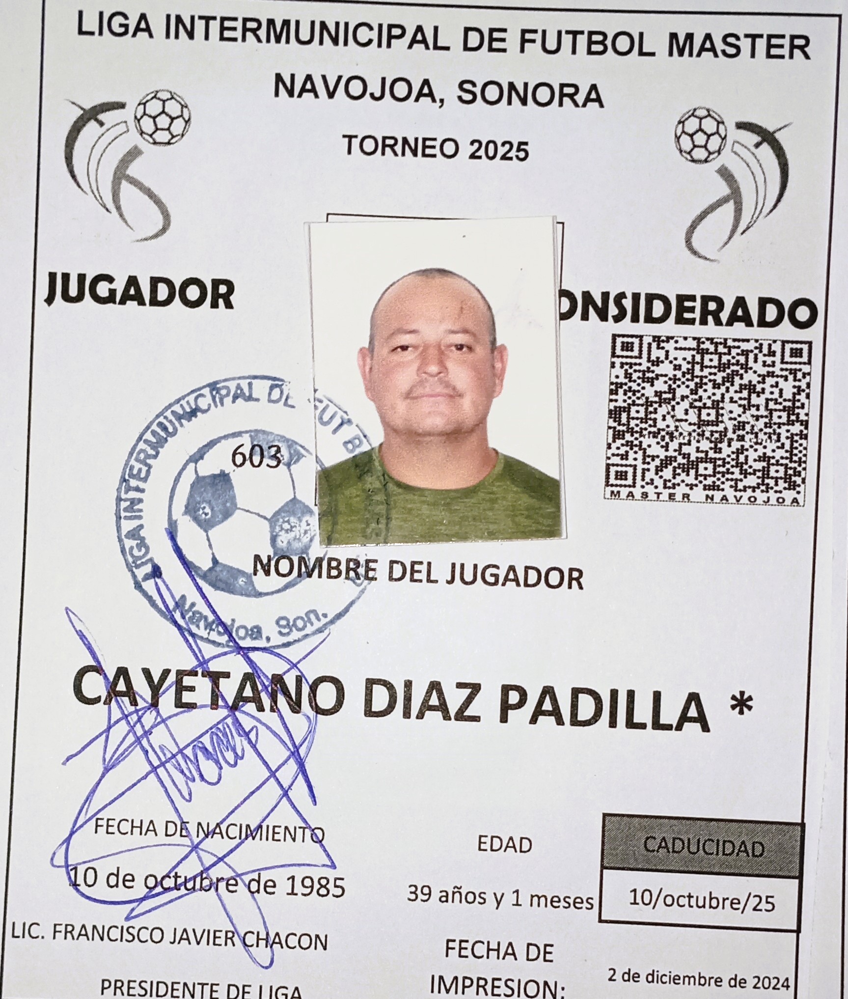 Foto de CAYETANO DIAZ PADILLA *