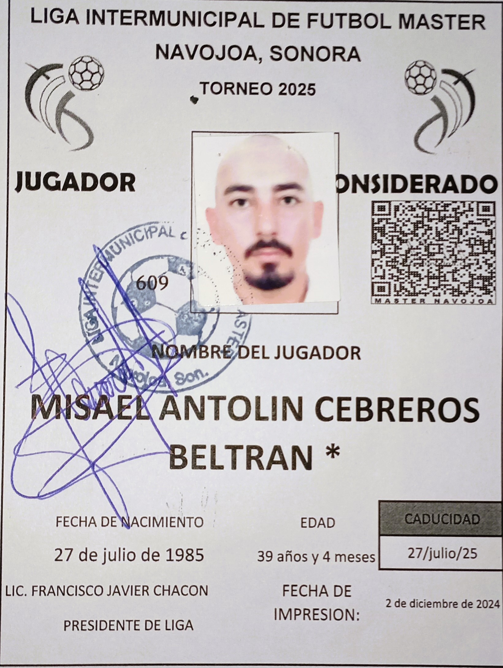 Foto de MISAEL ANTOLIN CEBREROS BELTRAN *