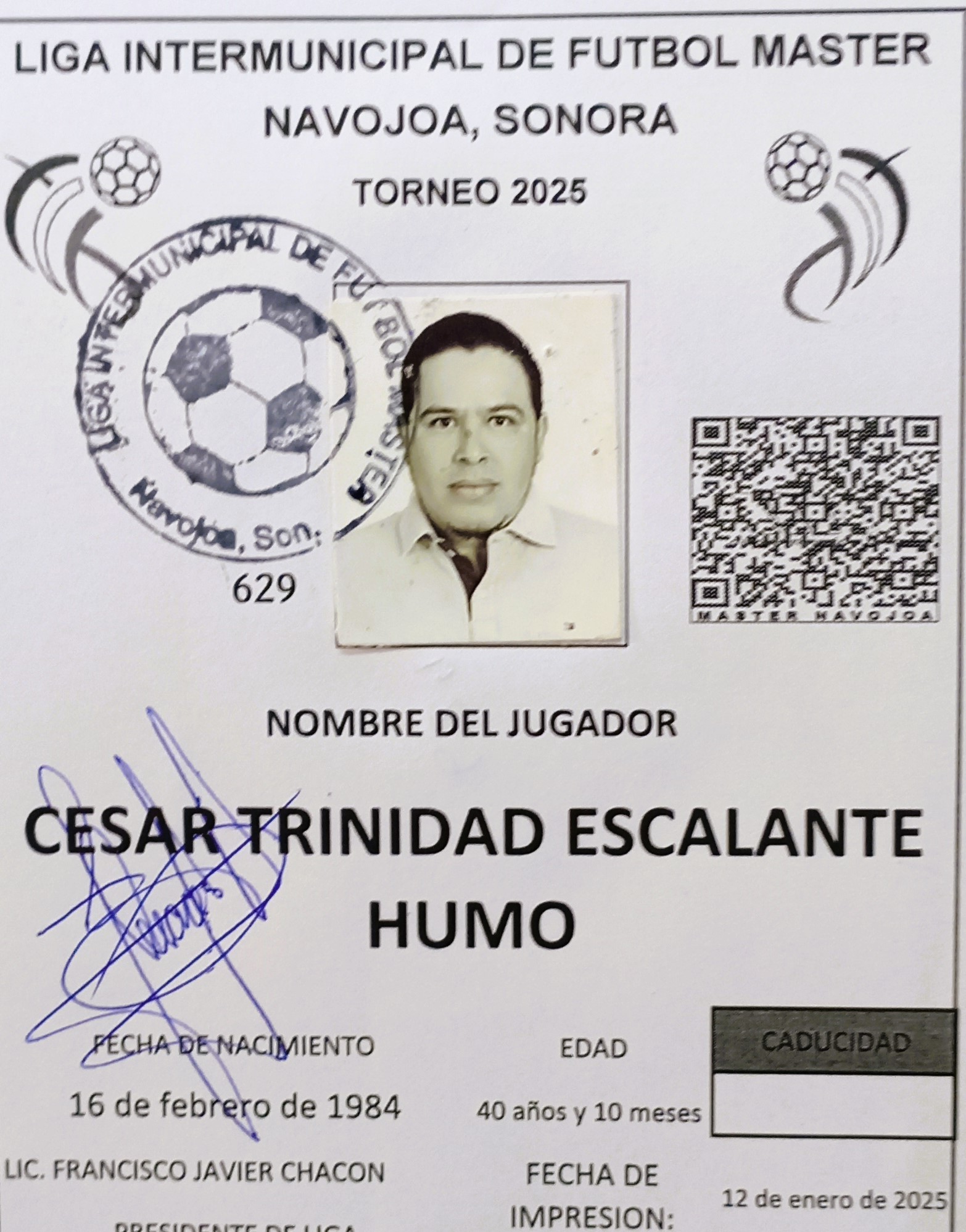 Foto de CESAR TRINIDAD ESCALANTE HUMO