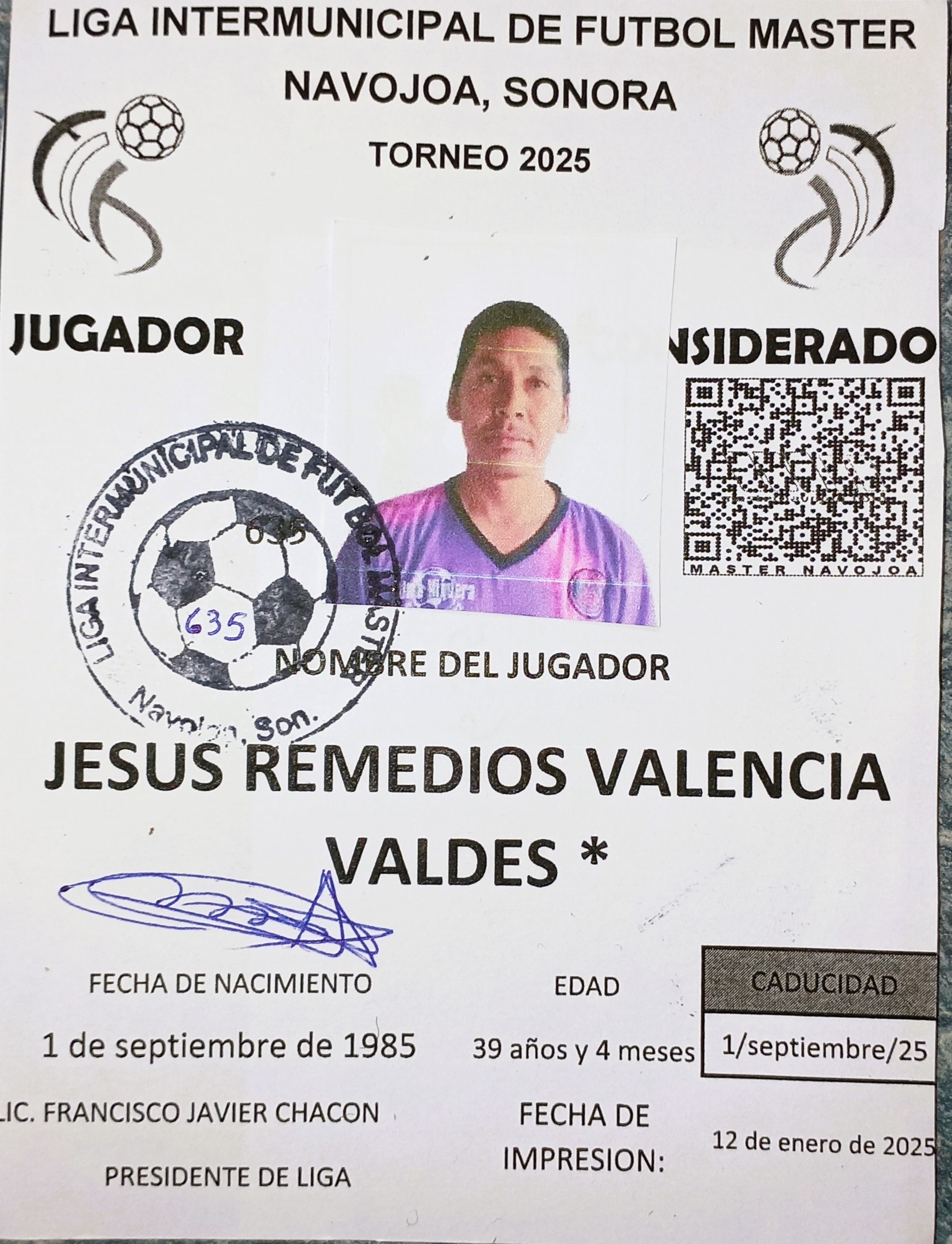 Foto de JESUS REMEDIOS VALENCIA VALDES *