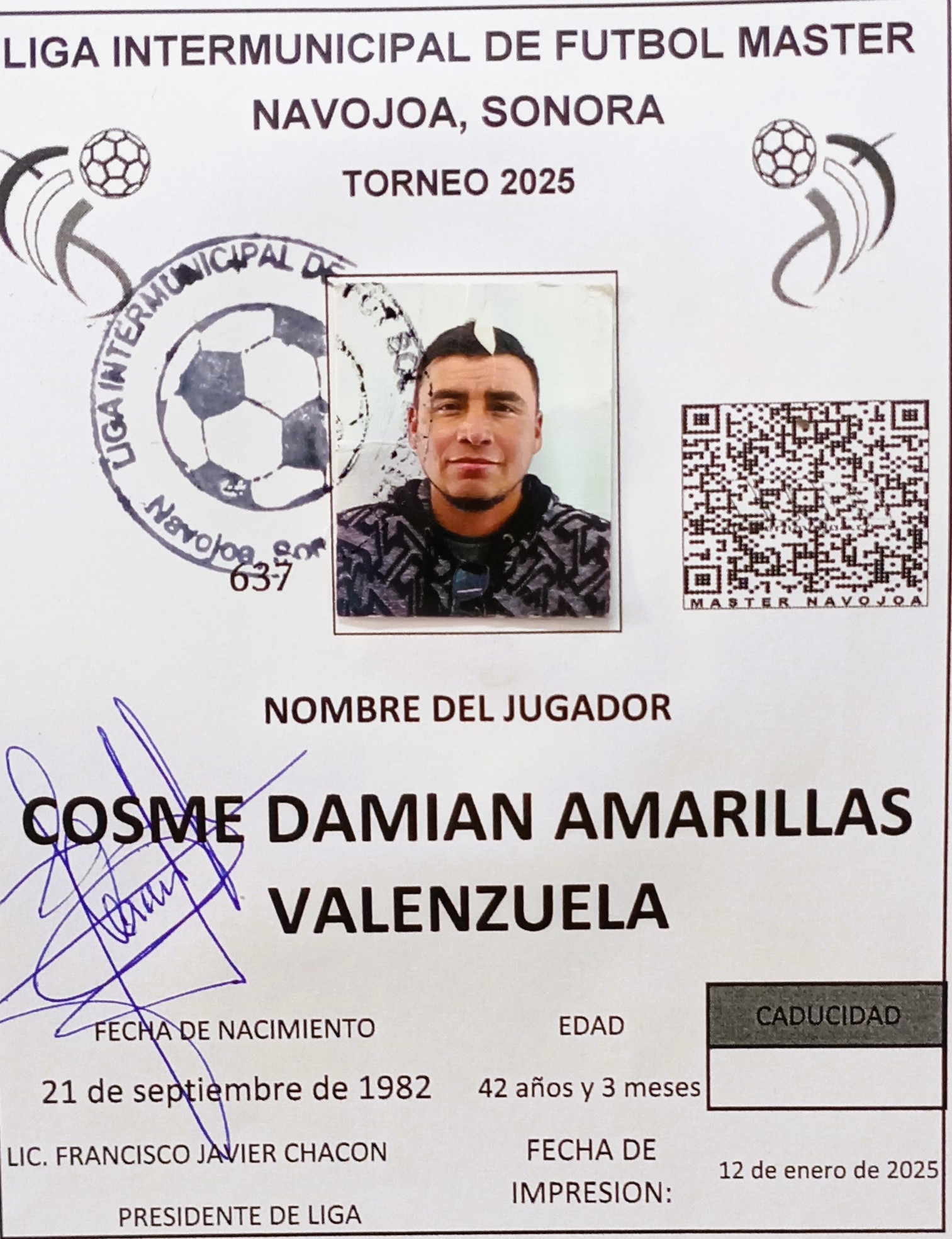Foto de COSME DAMIAN AMARILLAS VALENZUELA