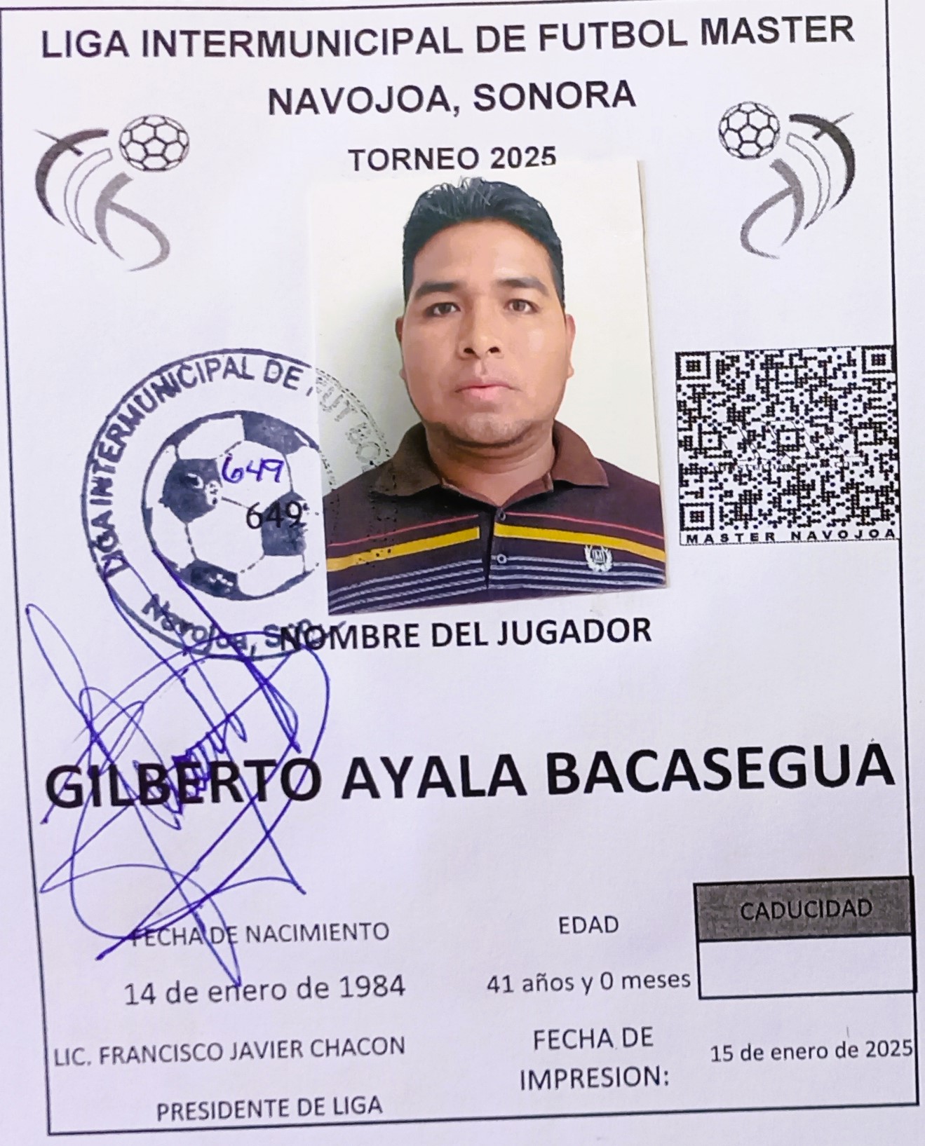 Foto de GILBERTO AYALA BACASEGUA