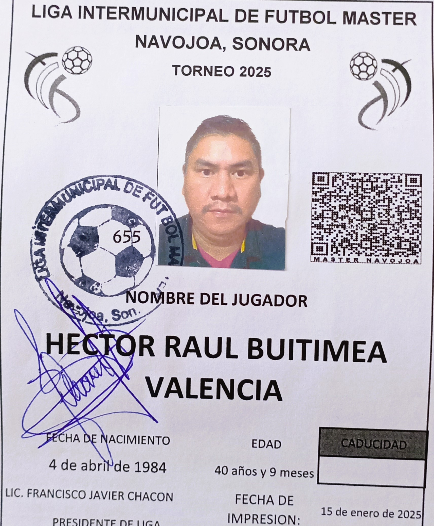 Foto de HECTOR RAUL BUITIMEA VALENCIA