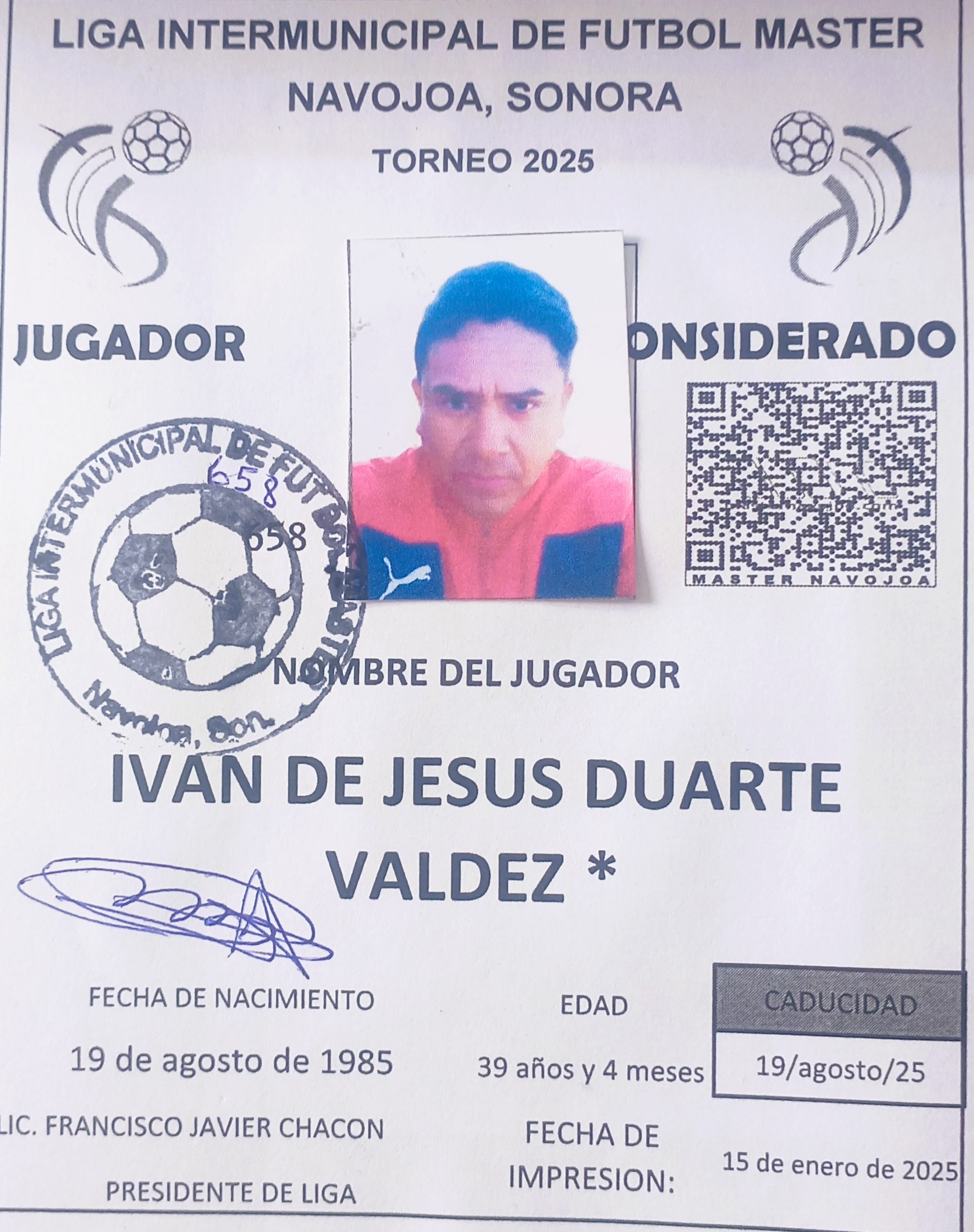 Foto de IVAN DE JESUS DUARTE VALDEZ *
