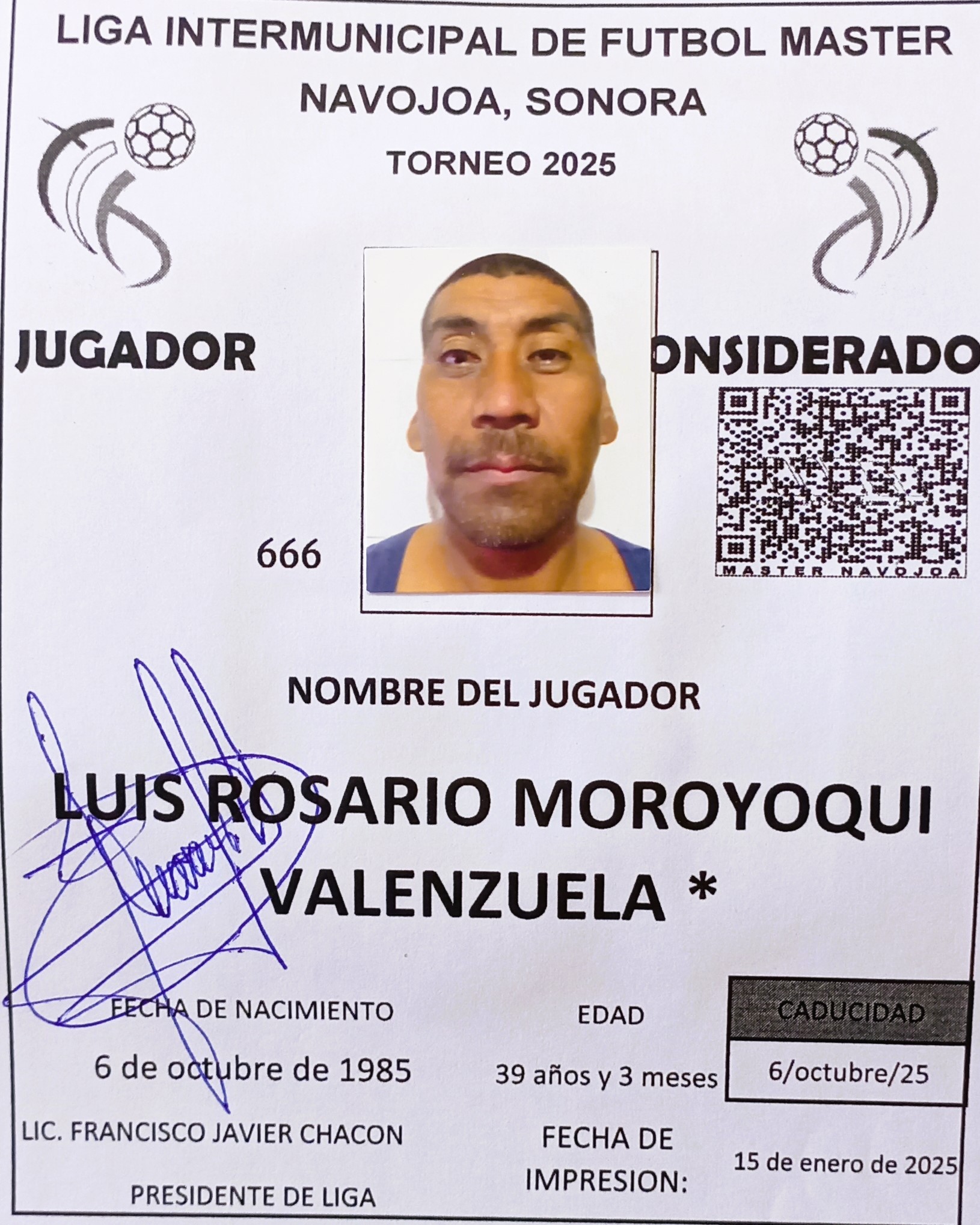 Foto de LUIS ROSARIO MOROYOQUI VALENZUELA *