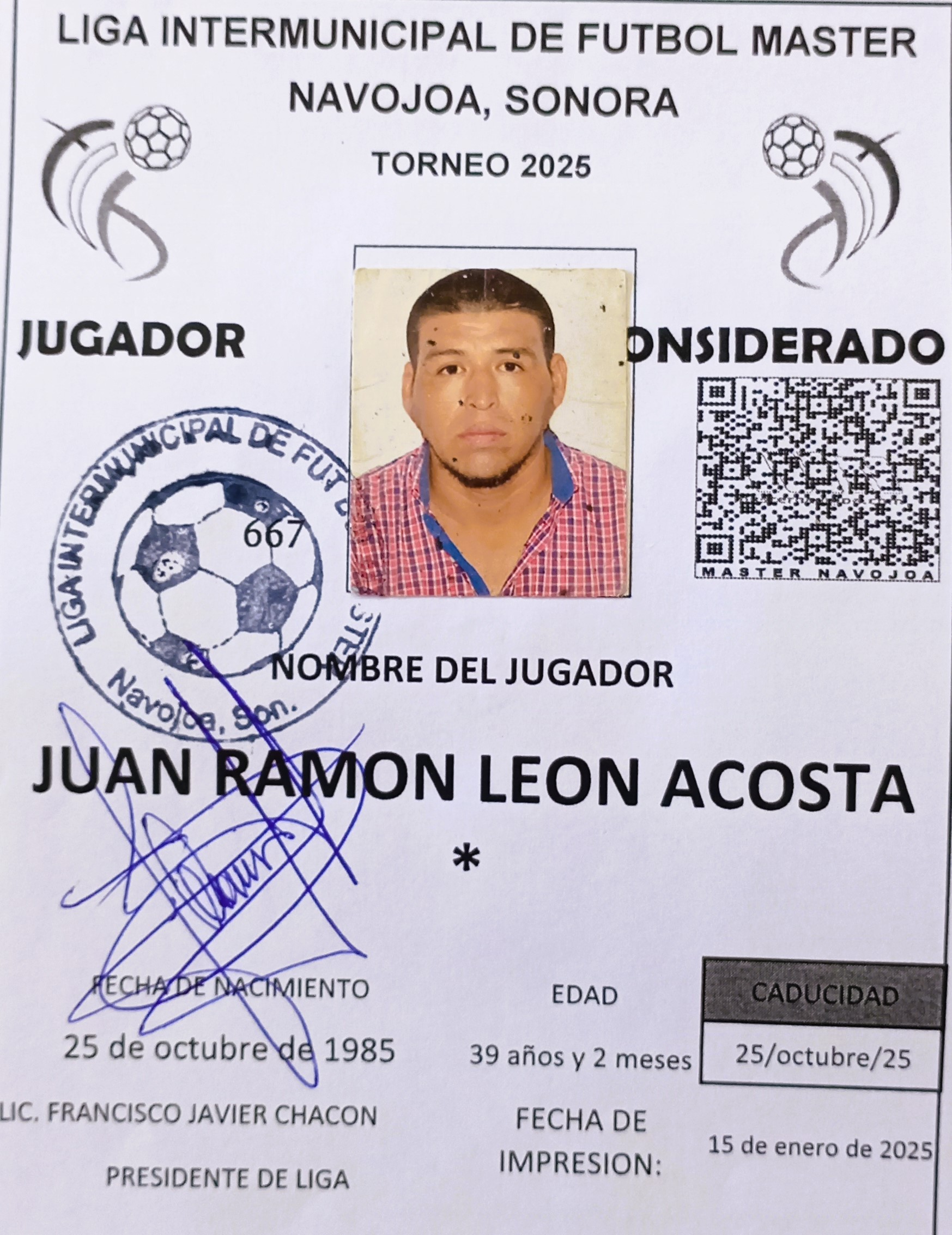 Foto de JUAN RAMON LEON ACOSTA *