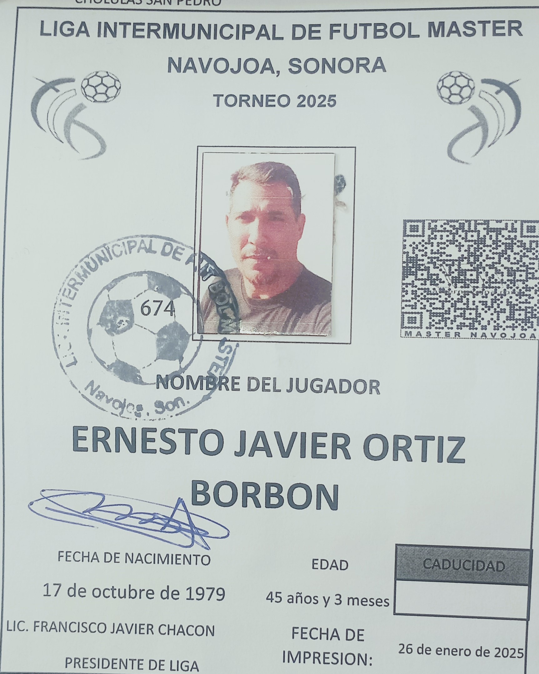 Foto de ERNESTO JAVIER ORTIZ BORBON