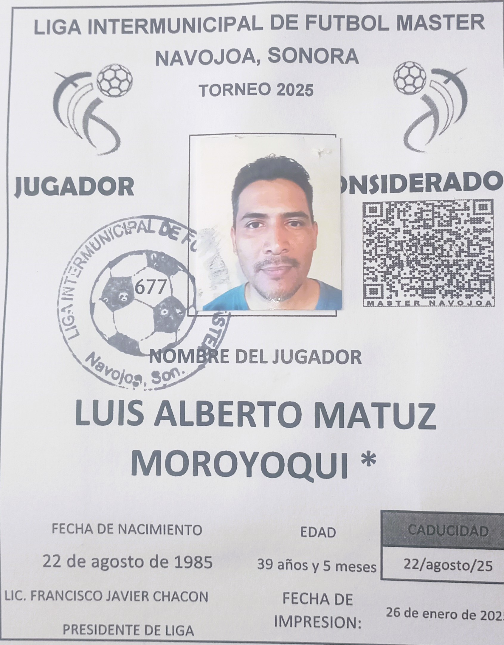 Foto de LUIS ALBERTO MATUZ MOROYOQUI *