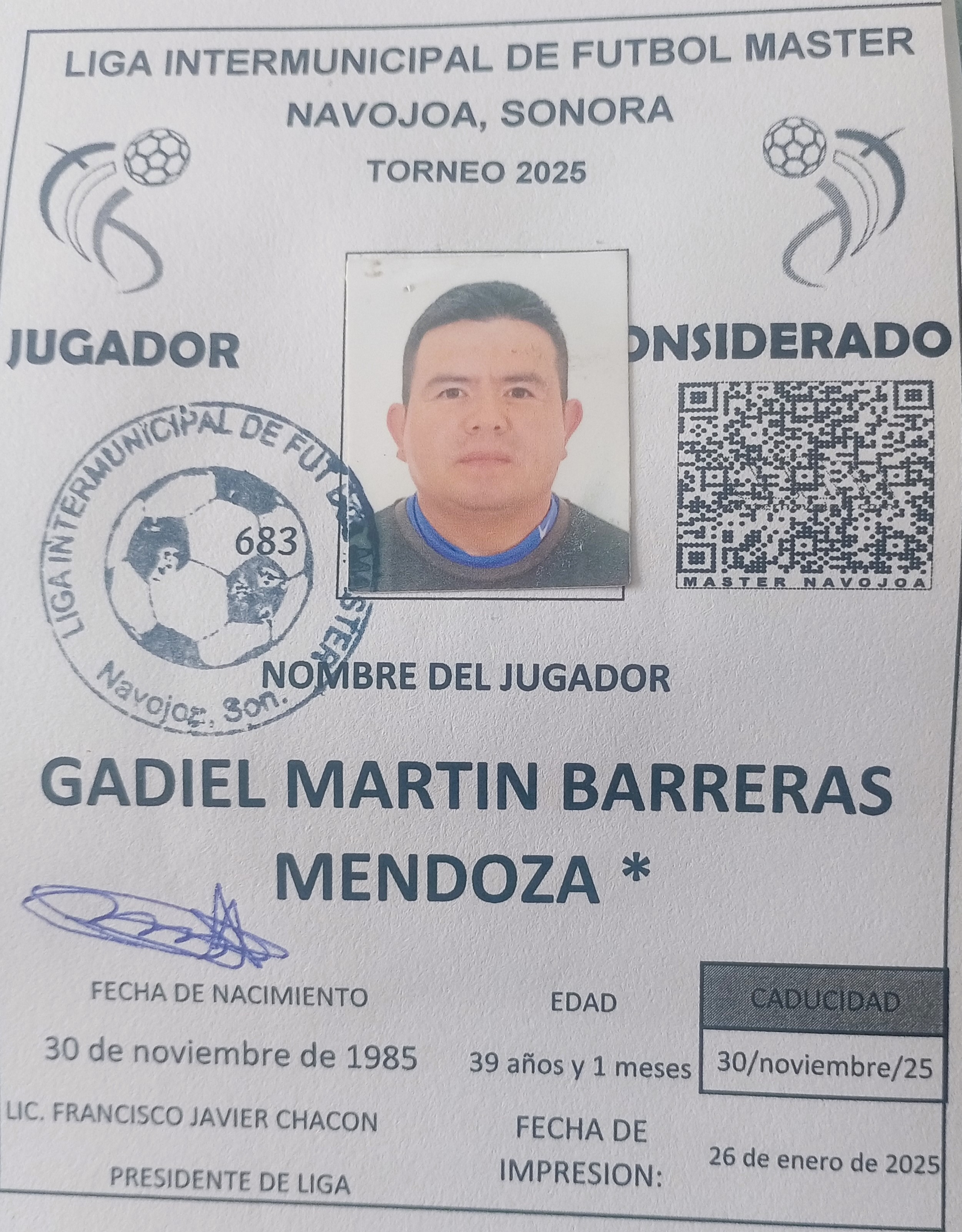 Foto de GADIEL MARTIN BARRERAS MENDOZA *