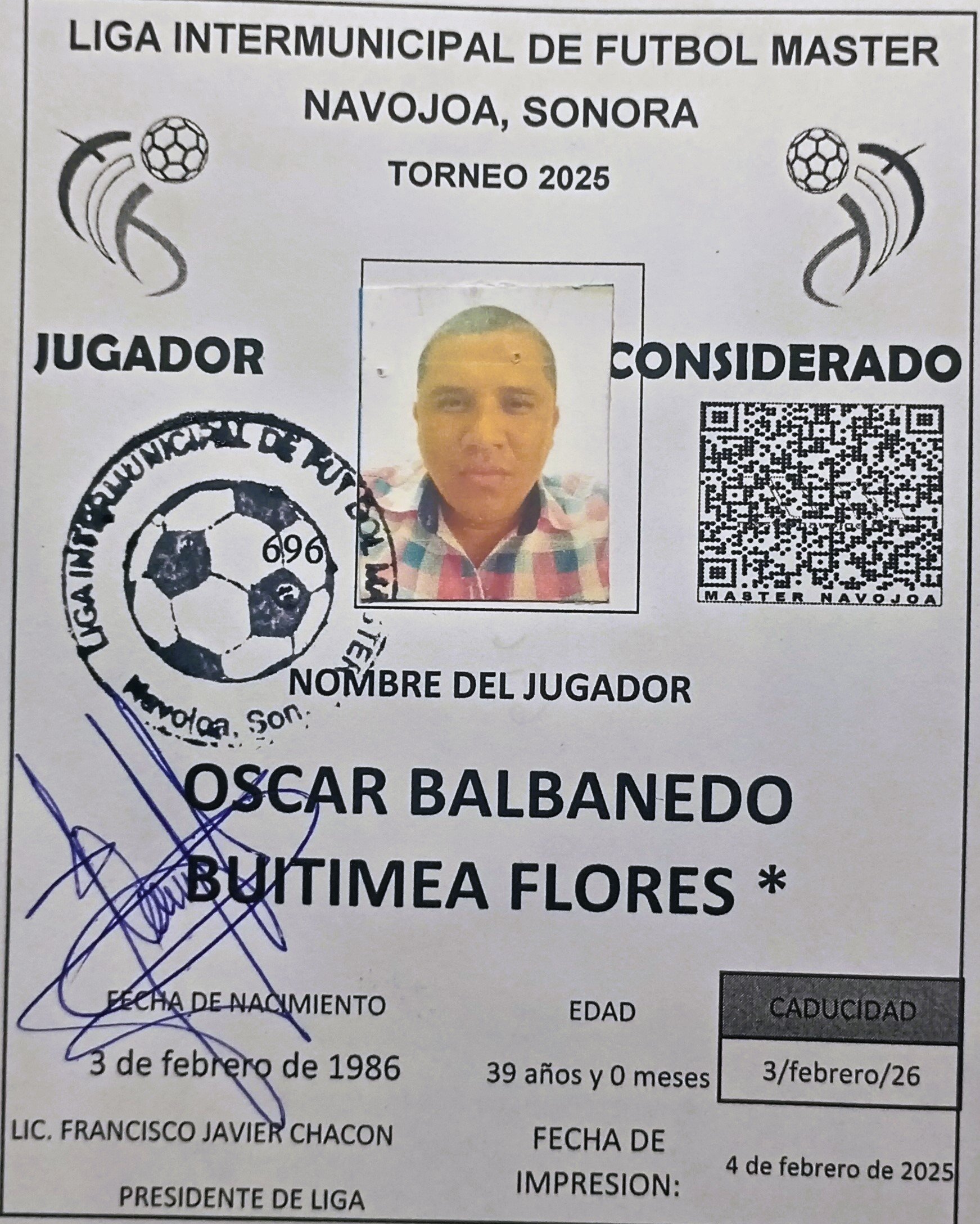 Foto de OSCAR BALBANEDO BUITIMEA FLORES * 